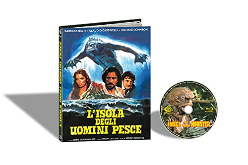 Blu-ray mediabook cover featuring a monster and people on a beach.