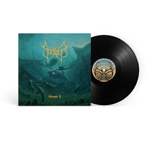 Vinyl record and album cover featuring a deer head in water.