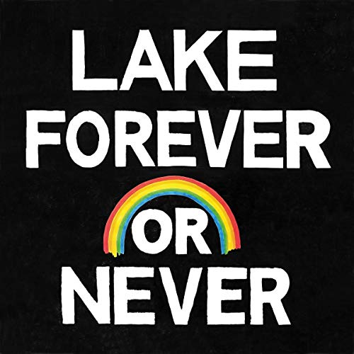 Album cover for "Lake - Forever or Never" with rainbow arc.