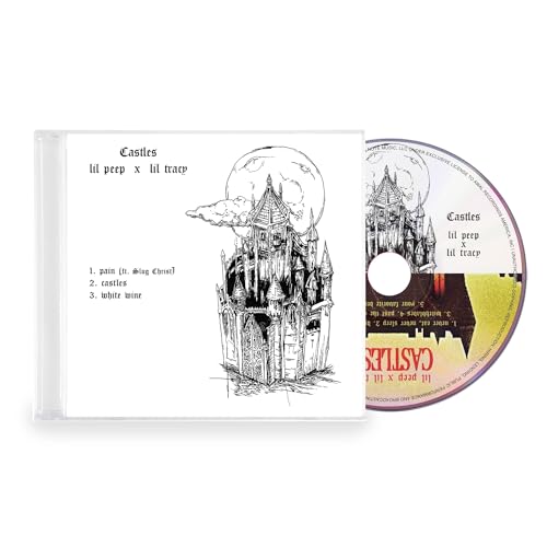 CD case for Lil Peep & Lil Tracy’s “Castles” with castle artwork.