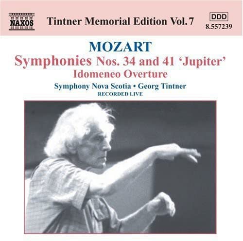 CD cover: Mozart symphonies performed by Symphony Nova Scotia, conductor Georg Tintner.