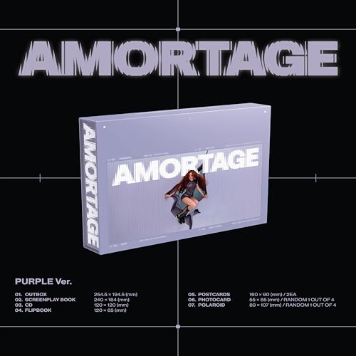 Jisoo “Amortage” CD packaging, purple box with image of Jisoo.