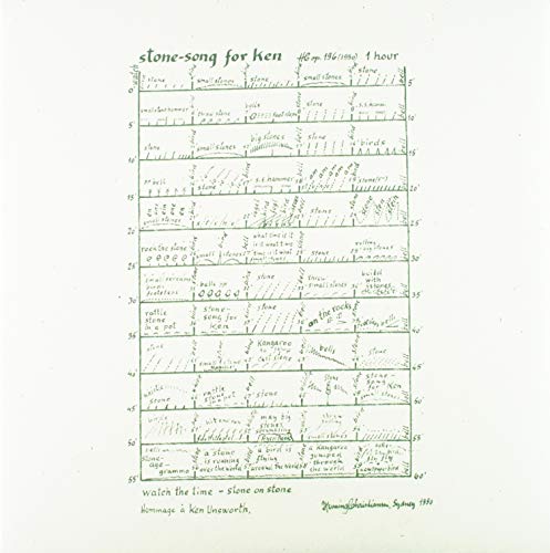 Green text and lines cover the album cover for "Stone Song" vinyl.