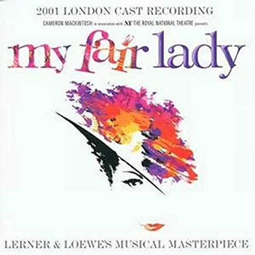My Fair Lady" 2001 London cast recording CD cover with floral design.