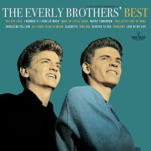Album cover for The Everly Brothers’ “Best” featuring two men’s portraits.