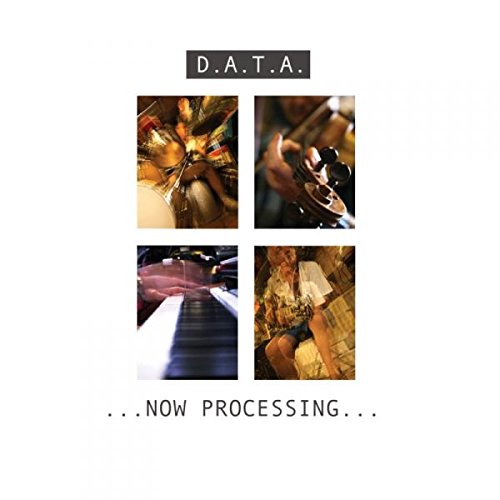 CD cover for "D.A.T.A." featuring musicians and instruments in a grid.