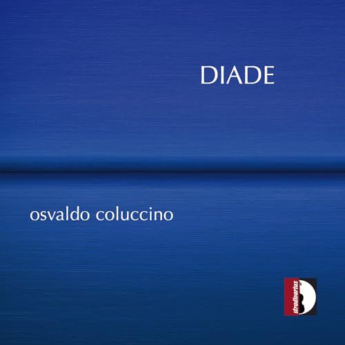 Blue CD cover for "Diade" by Osvaldo Coluccino, with label logo.