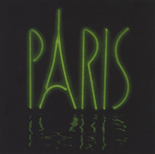 CD cover with the word "PARIS" in glowing green spray paint.