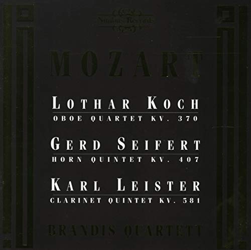 Black CD case with white text listing Mozart, Koch, Seifert, and Leis.