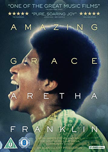 DVD cover for “Amazing Grace” featuring Aretha Franklin in profile.
