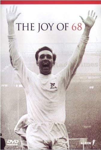 DVD cover for "The Joy of '68" featuring a celebrating footballer.