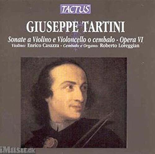 CD cover featuring a portrait of composer Giuseppe Tartini with violin.