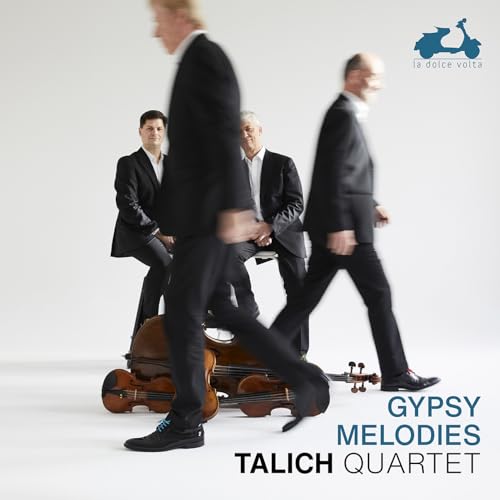 Talich Quartet album cover featuring four musicians and a cello.