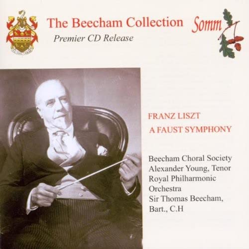 CD cover featuring Sir Thomas Beecham conducting, with text details.