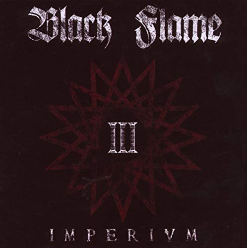 Black Flame album cover: dark background with red star and Roman numerals.