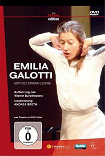 DVD cover for “Emilia Galotti” featuring a woman in distress.