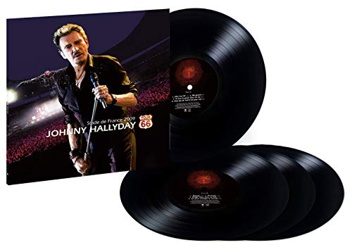 Johnny Hallyday “Tour 66” vinyl record set with concert cover art.