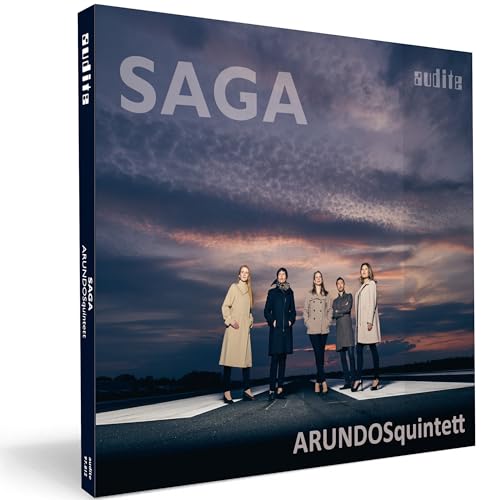 CD cover for "Saga" by ARUNDOSquintett, featuring five women against a cloudy sky.