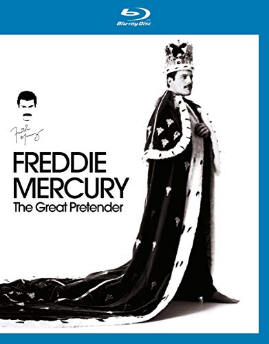 Blu-ray cover for “The Great Pretender” featuring Freddie Mercury in regal attire.