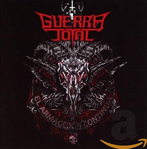 CD cover: "Guerra Total" with demonic skull and red lettering.