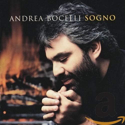 Andrea Bocelli album cover, "Sogno," featuring a portrait of the singer.