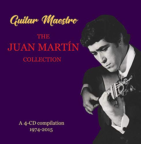 CD cover: Juan Martin playing guitar, purple background, text details.