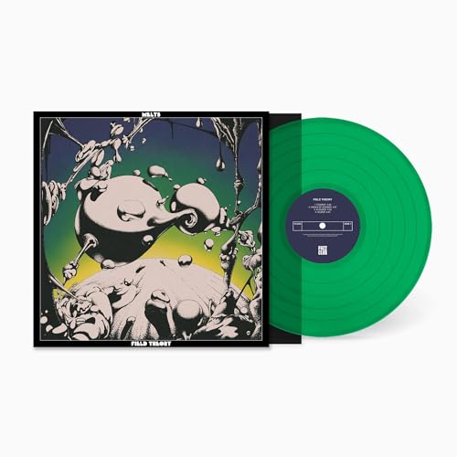 Melts - Field Theory" vinyl record with abstract, surreal album art and green disc.