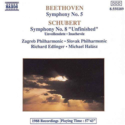 CD cover for Beethoven’s Symphony No. 5 and Schubert’s Symphony No. 8.