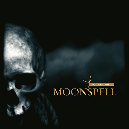Dark album cover featuring a skull and the band name Moonspell.