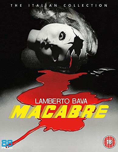 Blu-ray cover for horror film "Macabre" featuring a broken doll and red splatters.