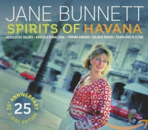 CD cover for Jane Bunnett’s “Spirits of Havana” with portrait of the artist.