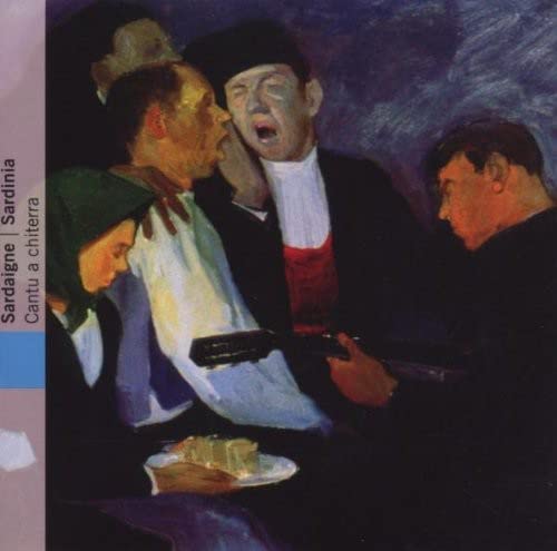 CD cover: painting of four men, one playing a stringed instrument.