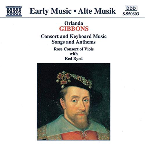 CD cover for Orlando Gibbons’ music featuring a Renaissance portrait.