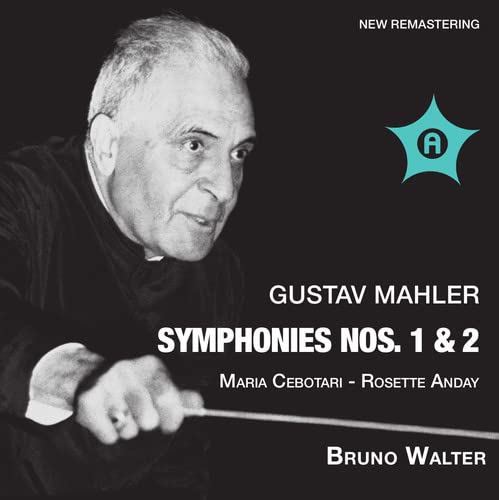 CD cover: black and white portrait of conductor Bruno Walter.