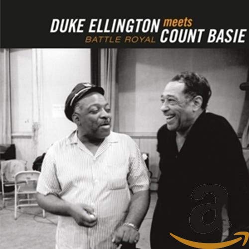 CD cover featuring Duke Ellington and Count Basie in black and white.
