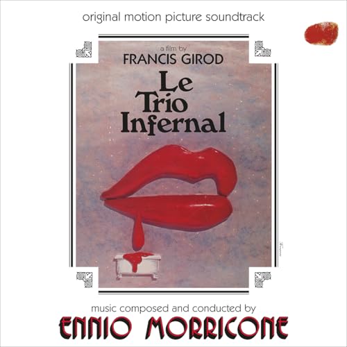 CD cover for “Le Trio Infernal” featuring red lips and a bathtub.