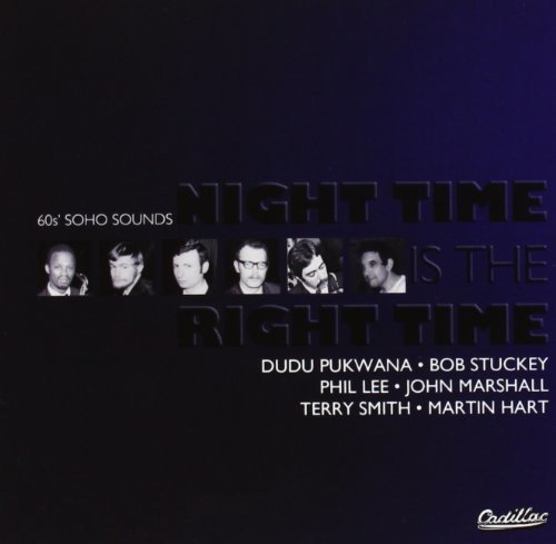 CD cover with six black and white portraits and bold text.