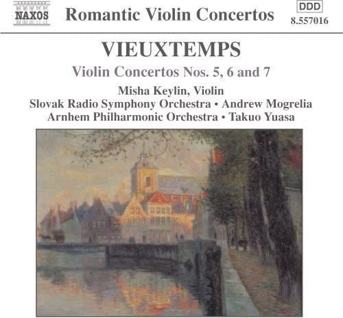 CD cover for Vieuxtemps violin concertos, featuring a painting of a town.