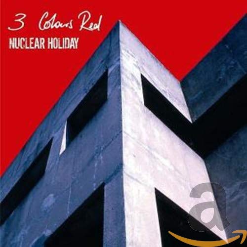 CD cover for "Nuclear Holiday" with abstract gray architecture on red.