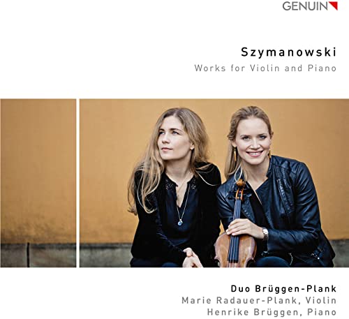 CD cover featuring two women, one holding a violin, against a yellow background.