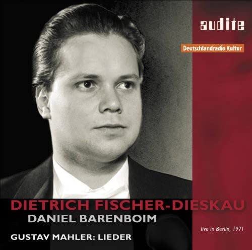 Black and white portrait of Dietrich Fischer-Dieskau, CD cover art.