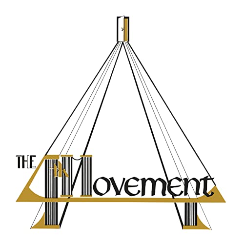 Abstract gold and black design with the text "The Movement".