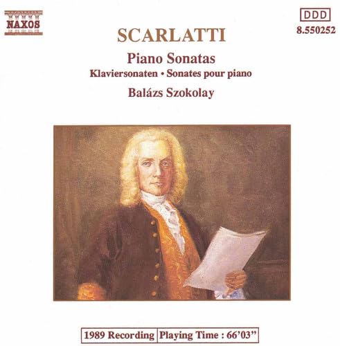 CD cover featuring a portrait of Domenico Scarlatti and text details.