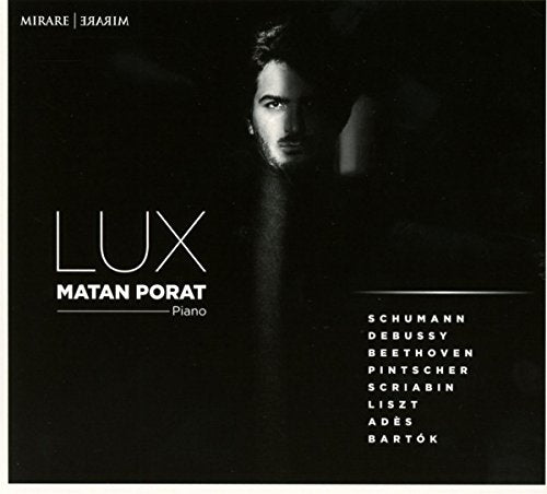 CD cover: Matan Porat's "Lux" features a portrait of a pianist.