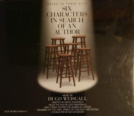 CD cover for "Six Characters in Search of an Author" opera, six stools.