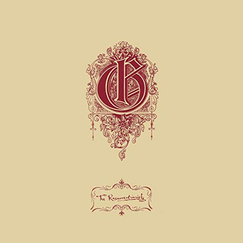 Ornate red and beige album cover featuring a large, decorative letter "C".