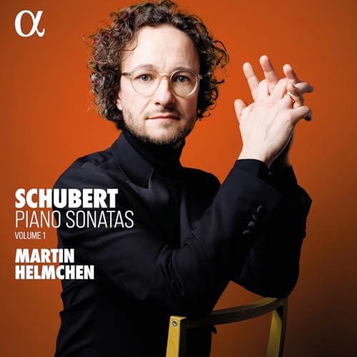 Pianist Martin Helmchen on album cover for Schubert piano sonatas, volume one.