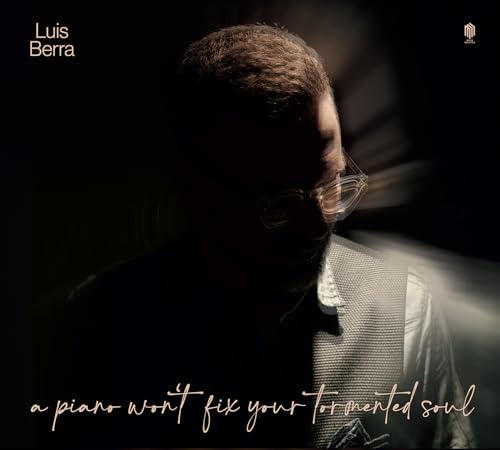 Dark album cover featuring a man in glasses looking downwards.