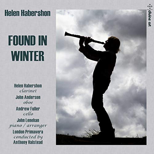 CD cover: silhouette of clarinetist against a winter sky.