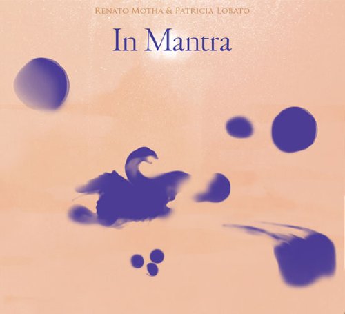 CD cover for "In Mantra" with abstract blue shapes on peach.